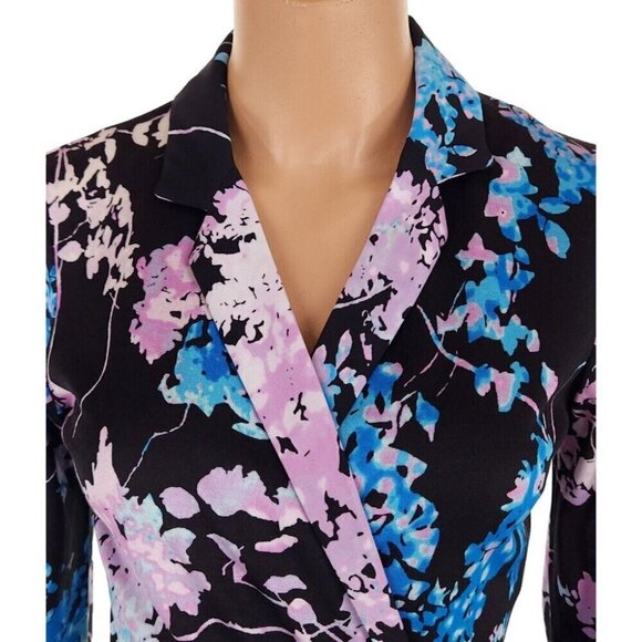 Diane von Furstenberg Cathy Floral Daze Silk Wrap Dress Size 4 S DVF - Picture 3 of 14